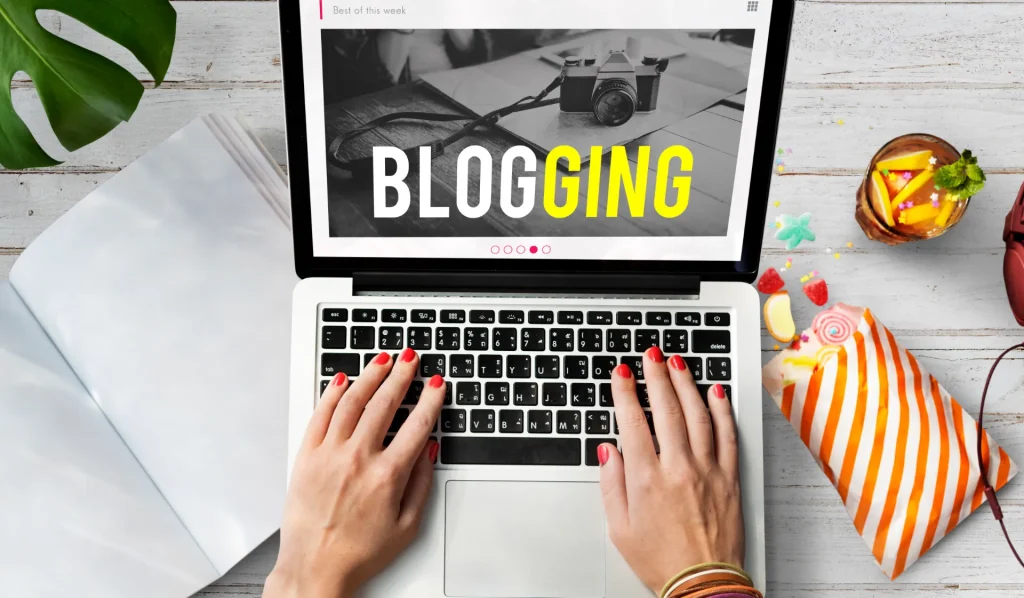 Beginner working on laptop setting up a blog website in 2026